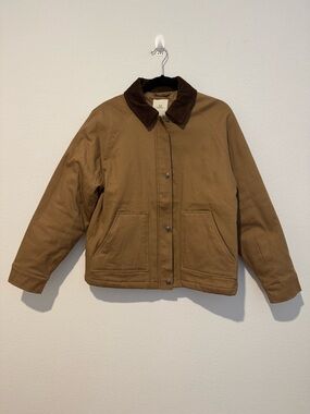 Thread and Supply Brown Canvas Barn Jacket Quilted